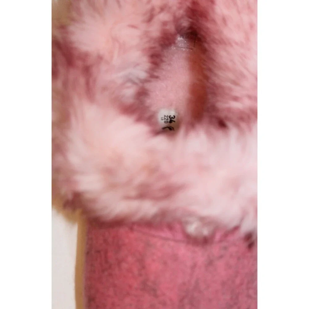 BIRKENSTOCK KIDS KAPREEN BRAID SHEARLING LINED SLIPPERS PINK EU 34 US 3-3.5  NIB